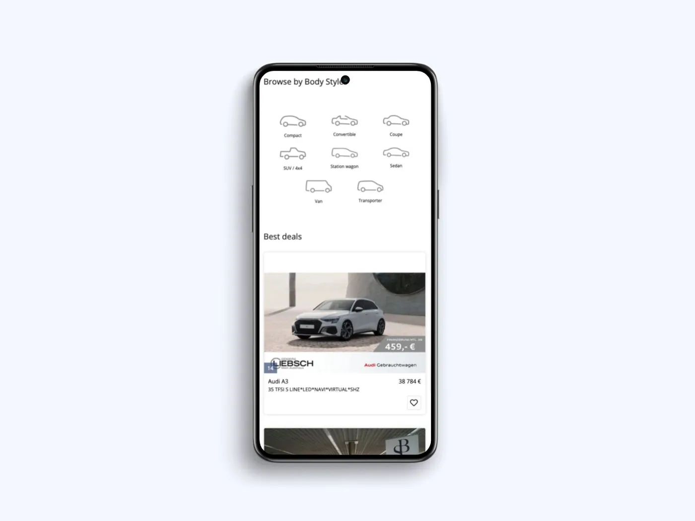 Automarket website screen 1