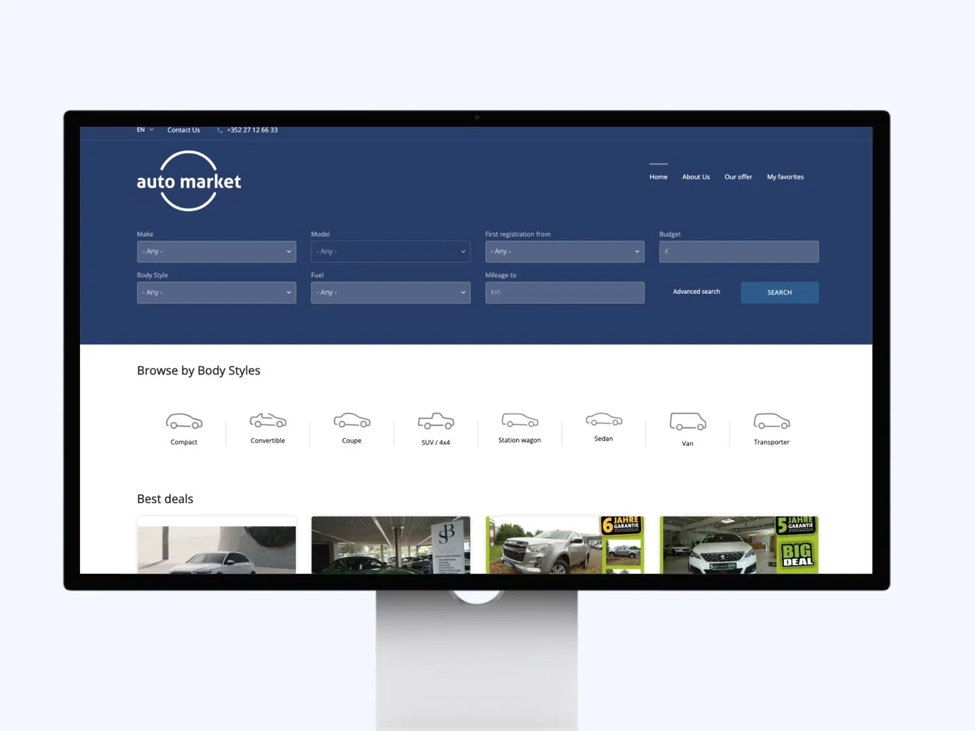 Automarket website screen 3