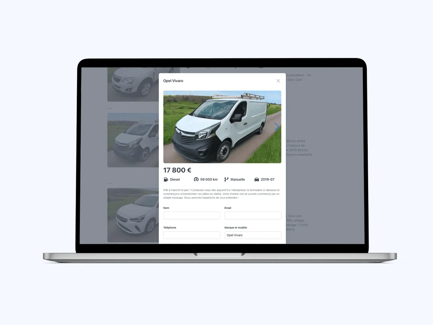Extra Sàrl website screen 3