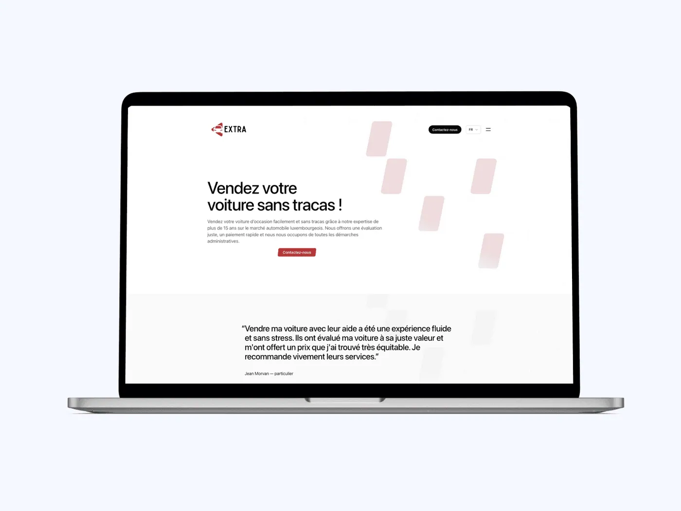 Extra Sàrl website screen 5