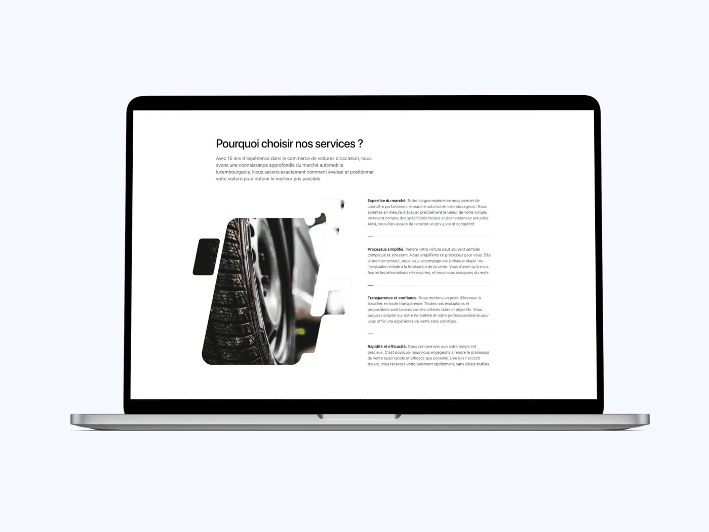 Extra Sàrl website screen 6