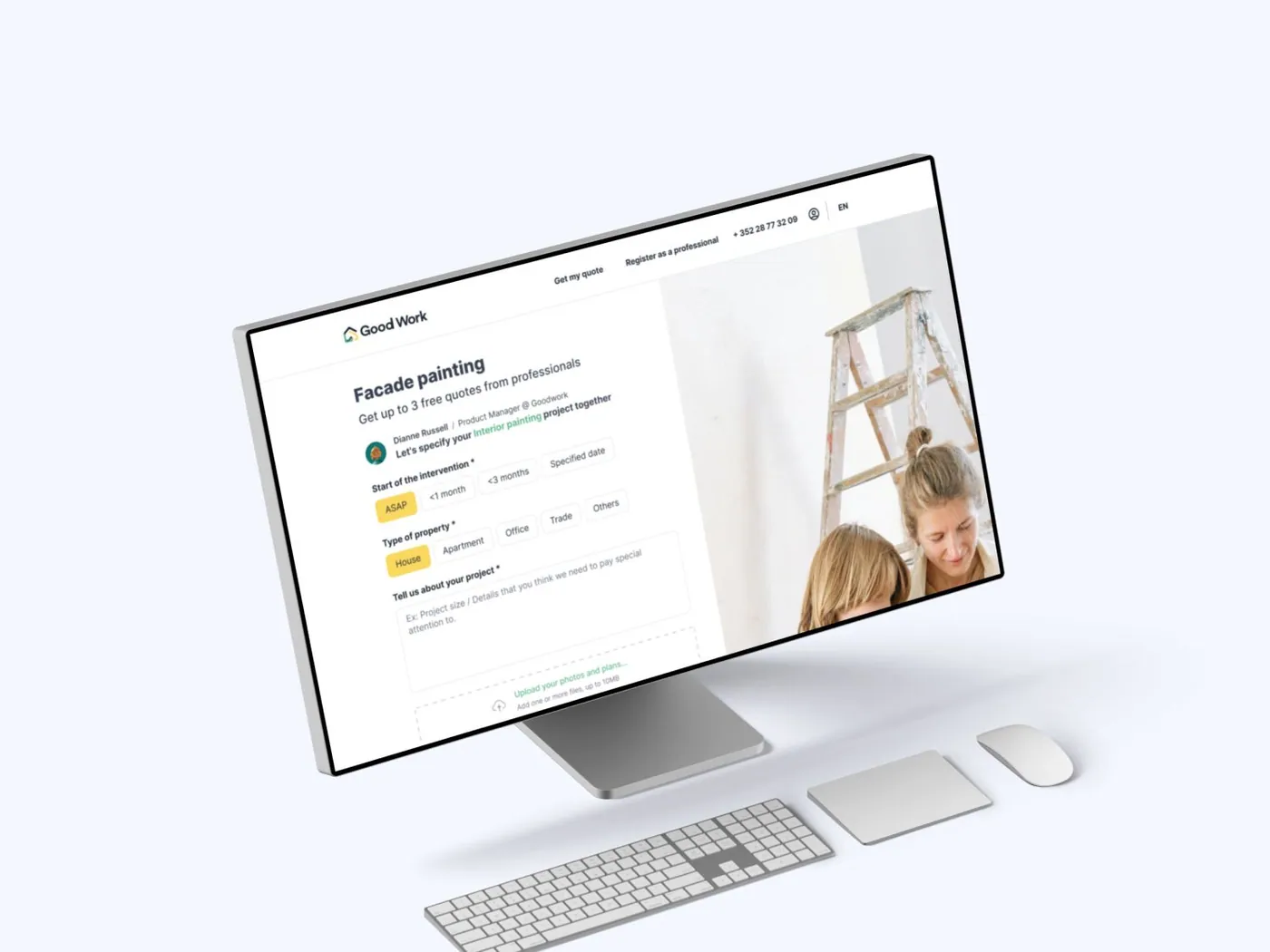 Goodwork website screen 1