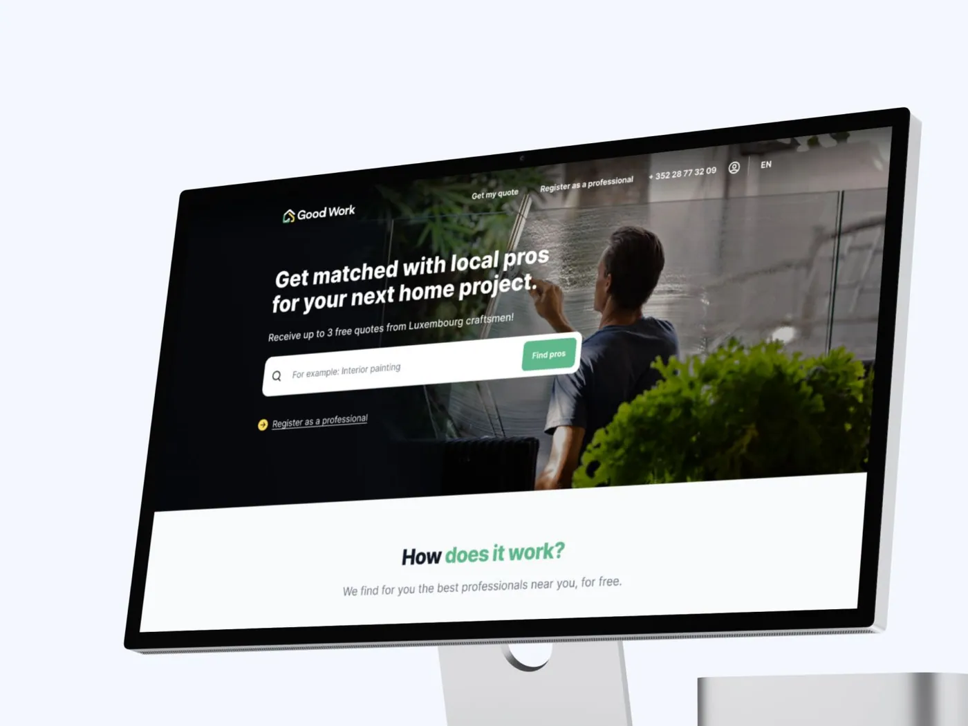 Goodwork website screen 2