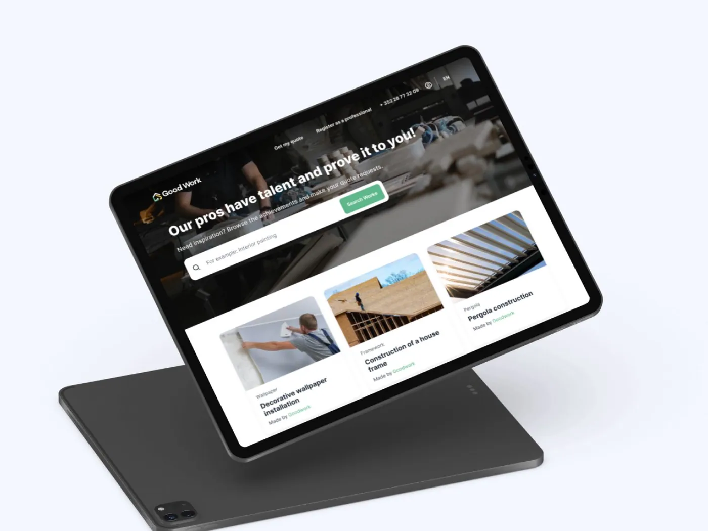 Goodwork website screen 5
