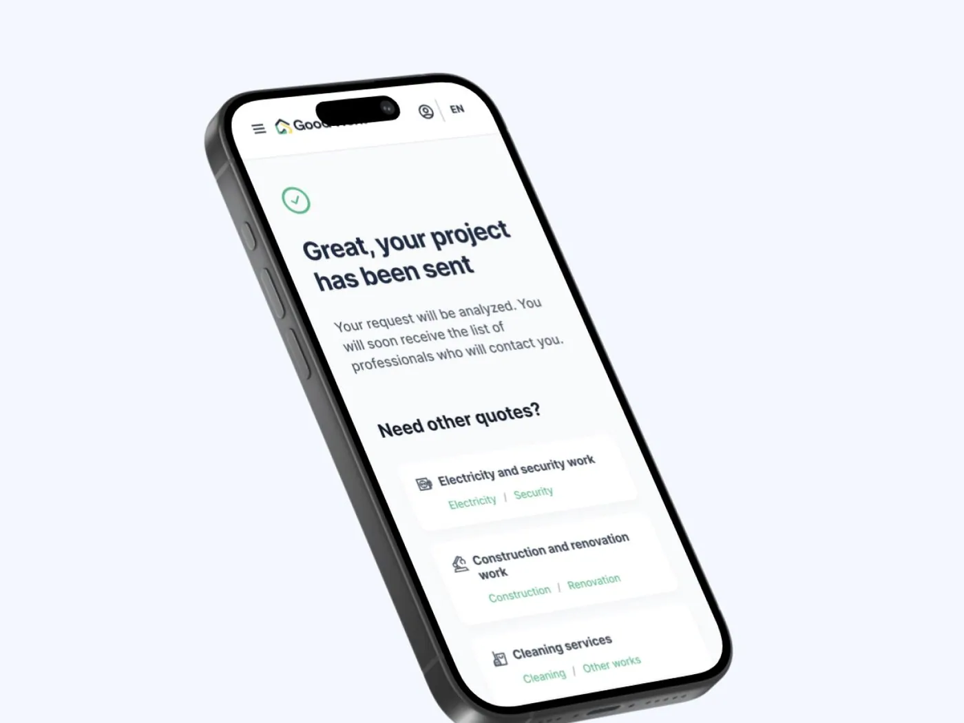 Goodwork website screen 6