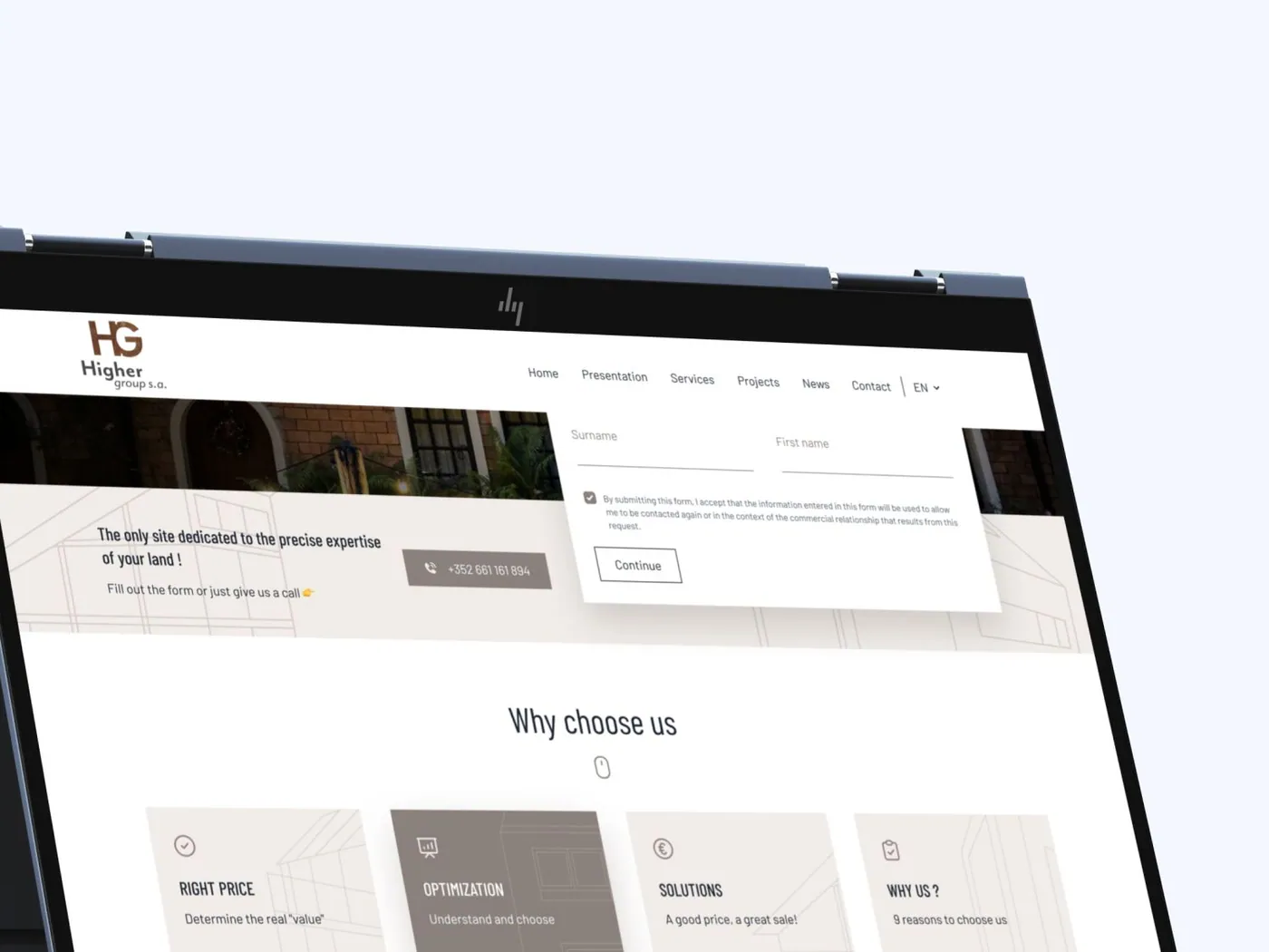 Highergroup Website website screen 5