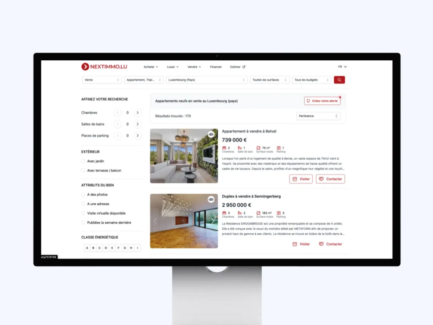 Aperçu 5 du site Nextimmo – Plateforme immobilière propulsée par l'IA