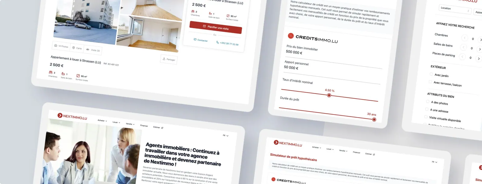Page d'accueil de Nextimmo – Plateforme immobilière propulsée par l'IA