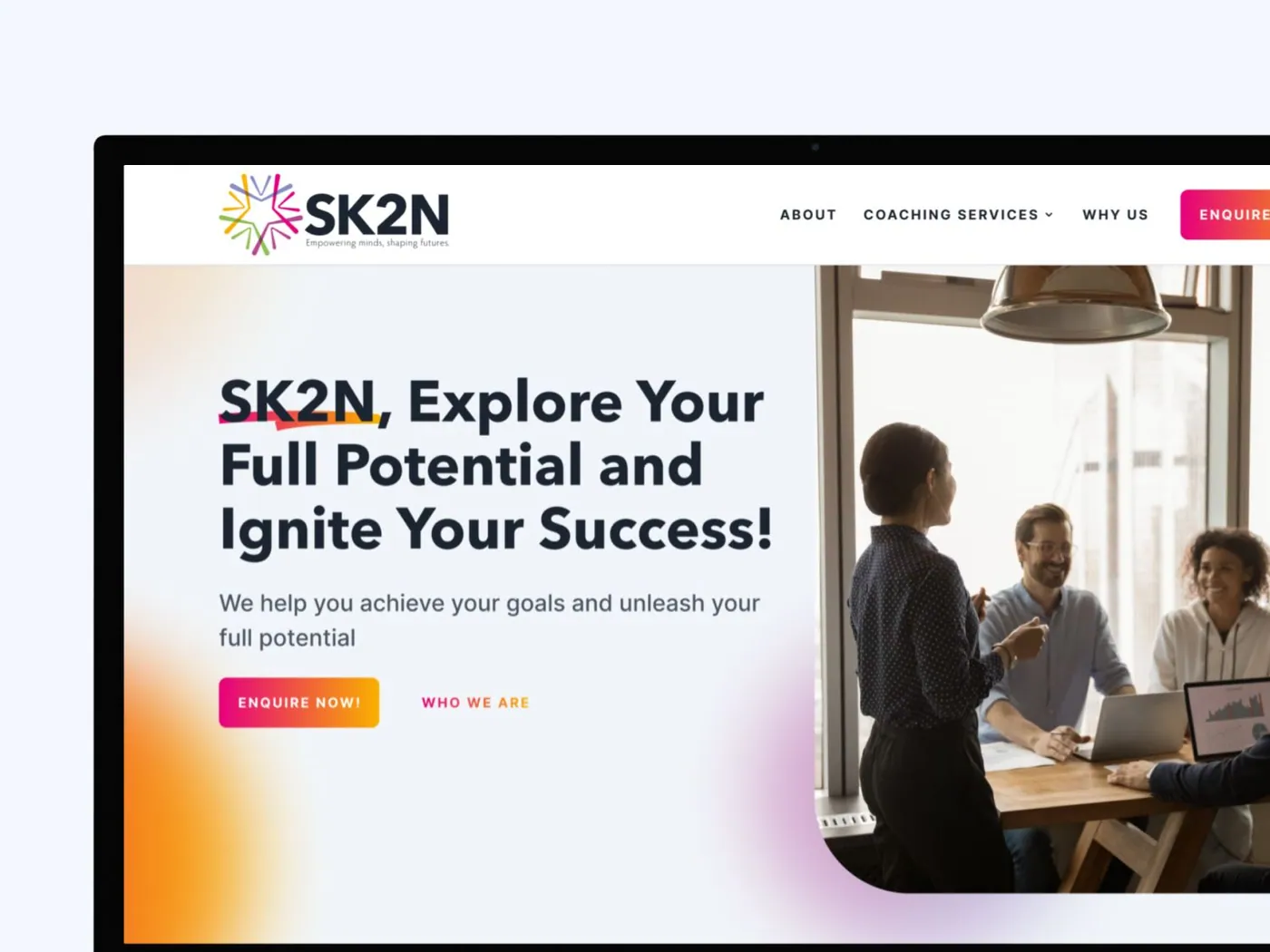 SK2N website screen 2