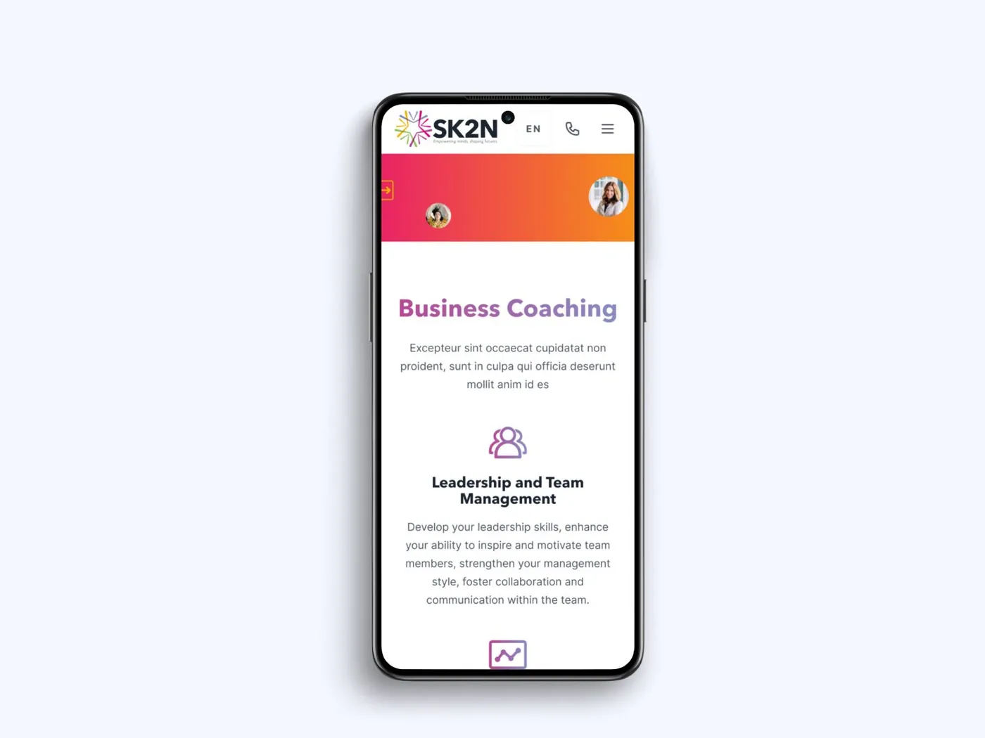 SK2N website screen 3