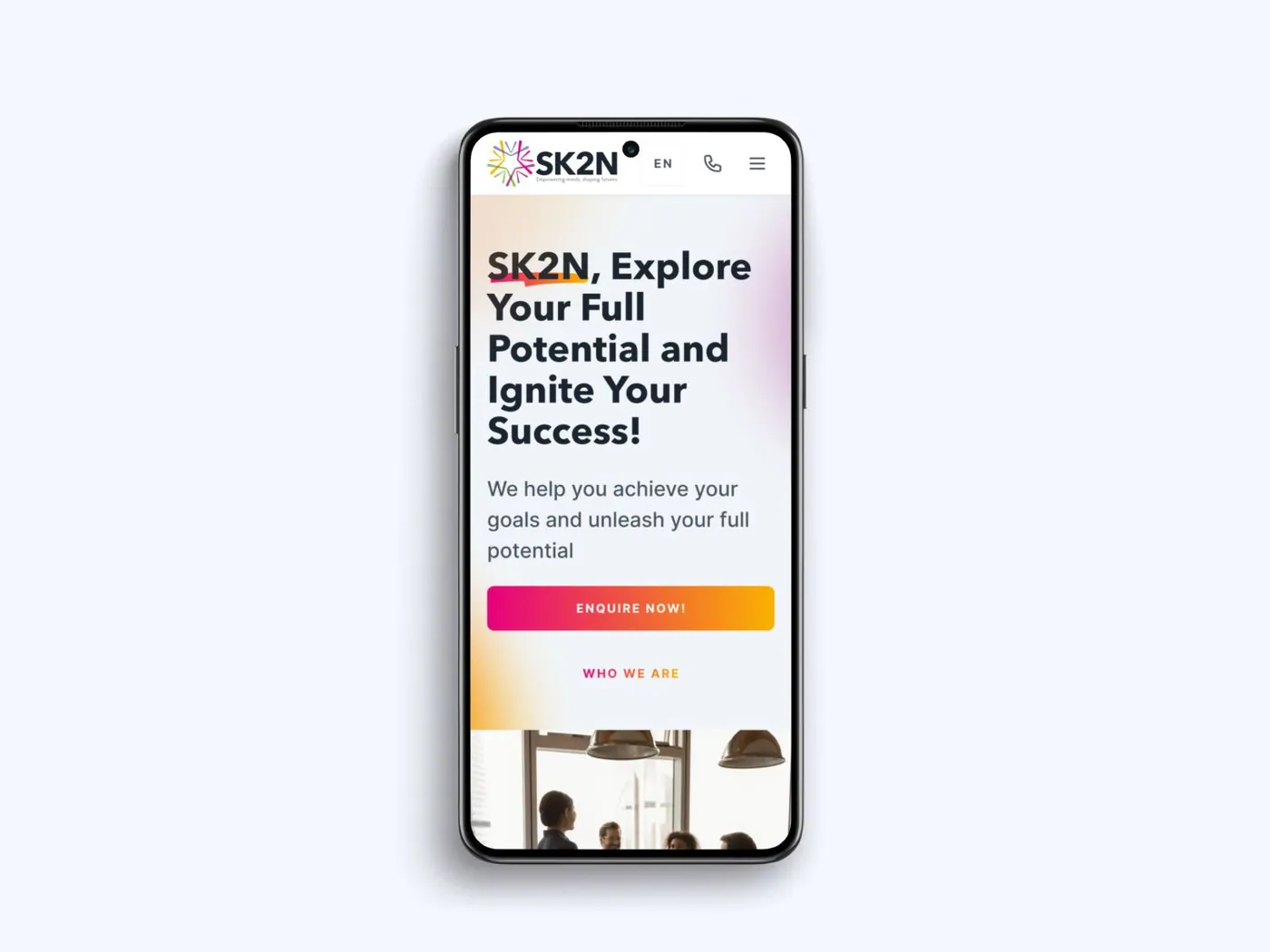SK2N website screen 4