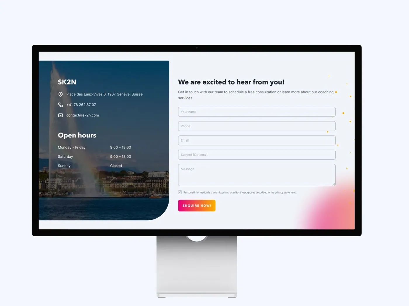 SK2N website screen 6