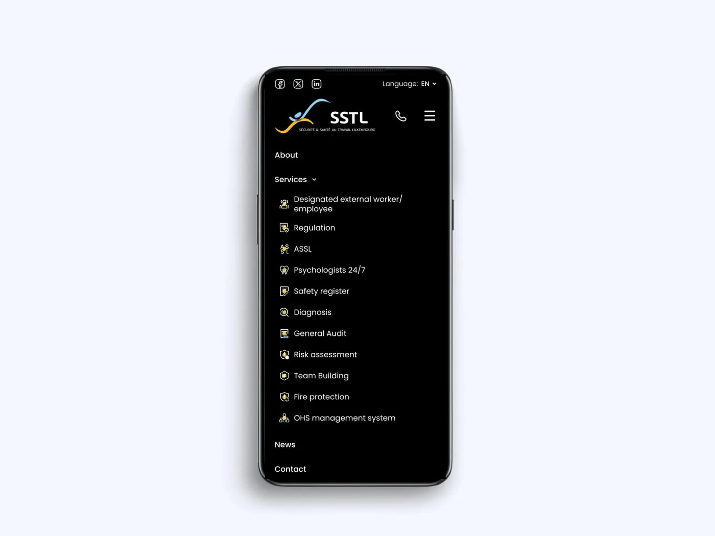 Aperçu 4 du site SSTL Sàrl