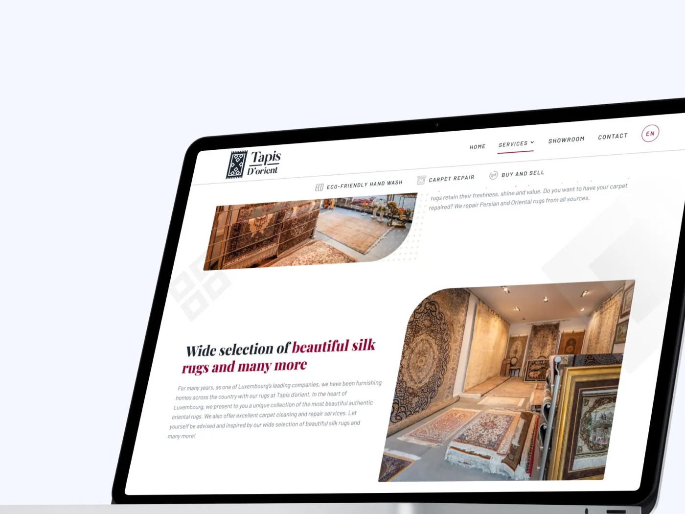 Tapis d’orient website screen 2