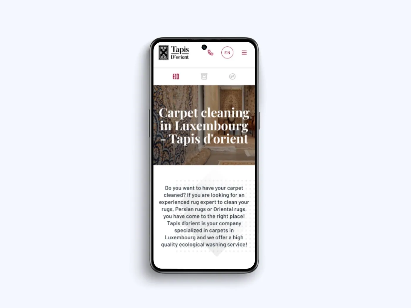 Tapis d’orient website screen 4