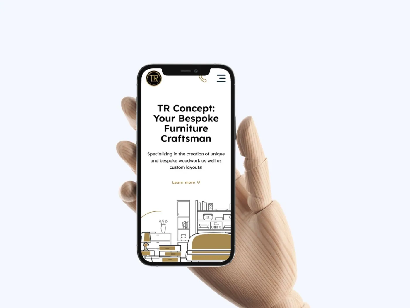 TR Concept website screen 1