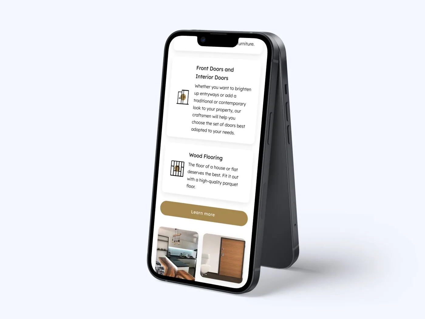 TR Concept website screen 2