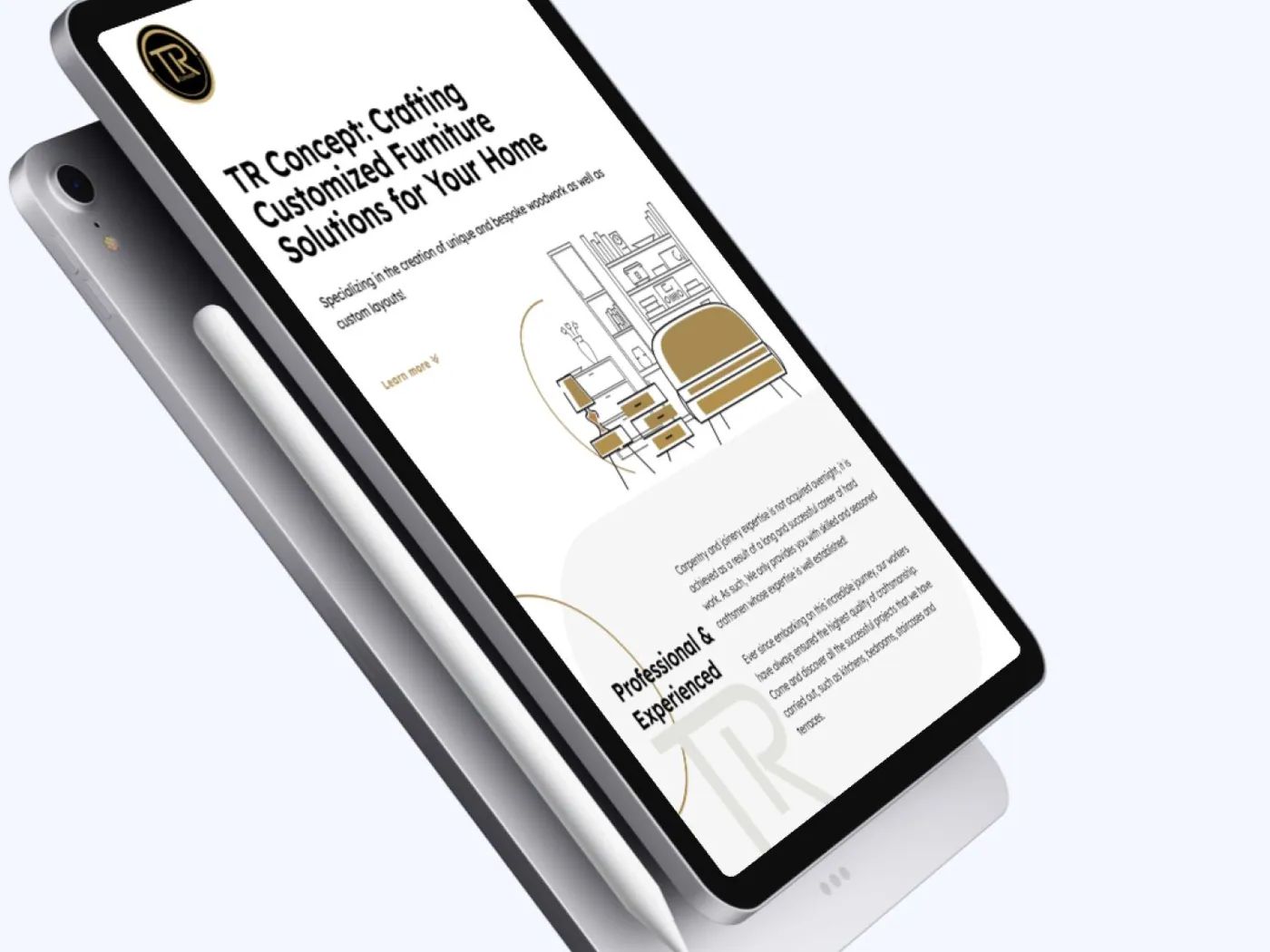 TR Concept website screen 3