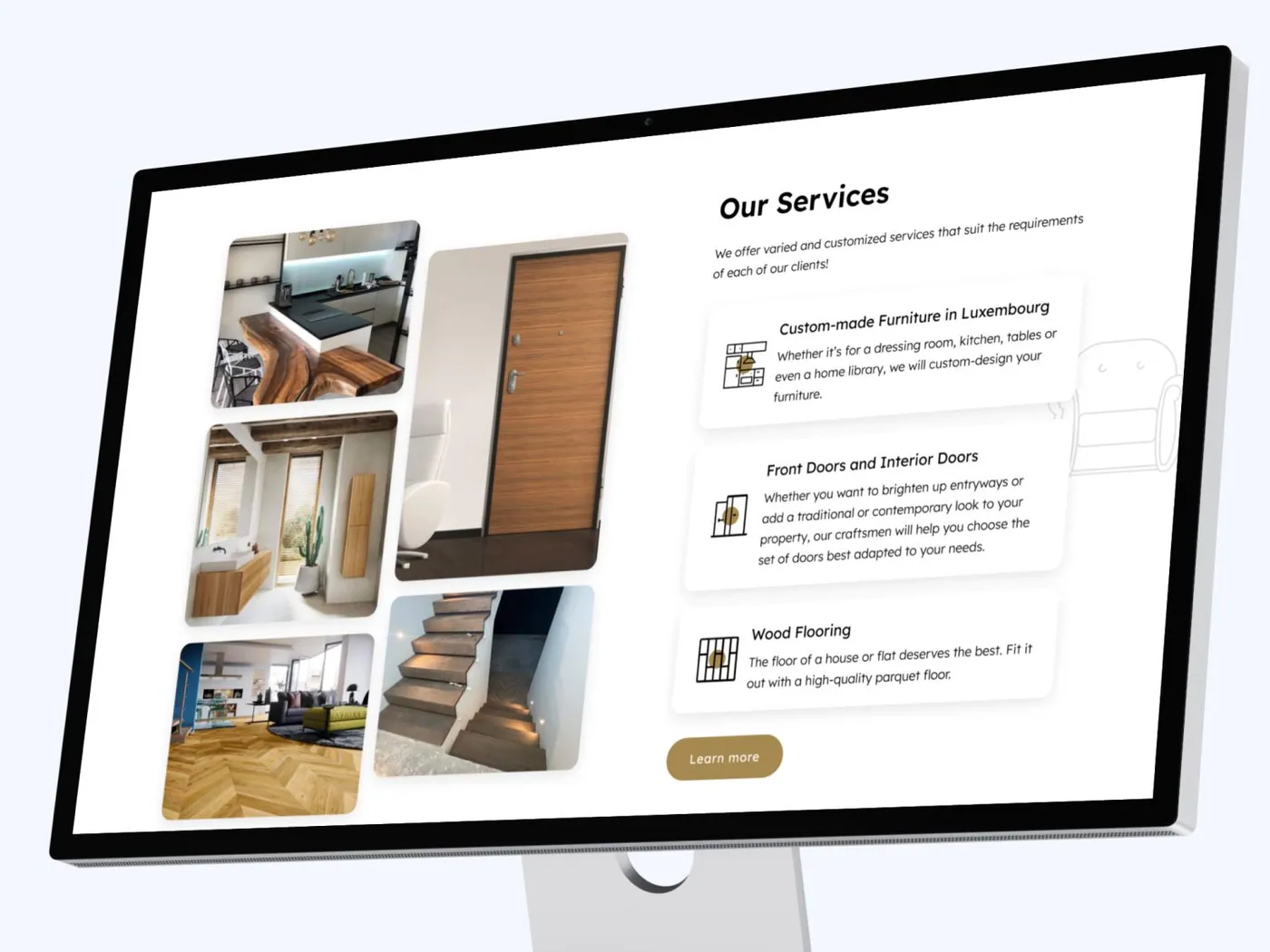 TR Concept website screen 6